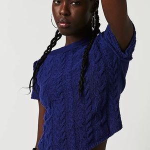 New Free People Baby cable tee